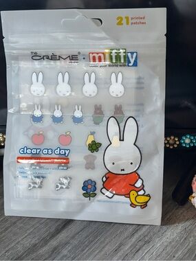 miffy Bunny & Fruit Sticker Sheet in White, Blue, Red, Yellow the créme shop